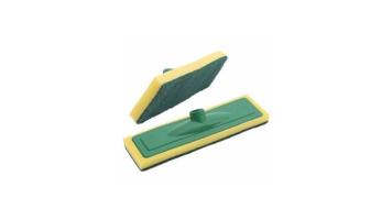 Rodo Espuma Verde/amarela Plast Limpa Azulejo Duplas - 598 Com Cabo