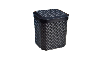 Lixeira 5l Rattan Arqplast Preto De Pia -25809