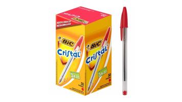 Caneta Bic Cristal 1.0 Vermelha Cx/50 (comum)
