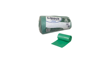 Saco Lixo  15l Rolo Verde Lipack C/105 Unid Economico
