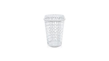 Cesto Telado 60l C/ Tampa Branca  Arqplast - Ct60ba
