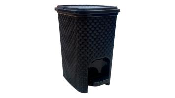 Lixeira 7l Rattan Arqplast Preto -25738