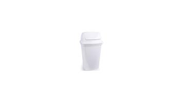 Lixeira 14l Basculante Branca Plasutil - 4745