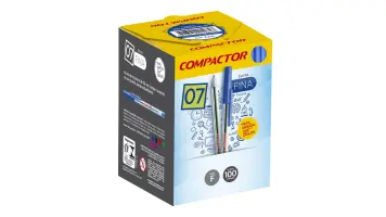 Caneta Compactor 0.7 Azul Cx/100