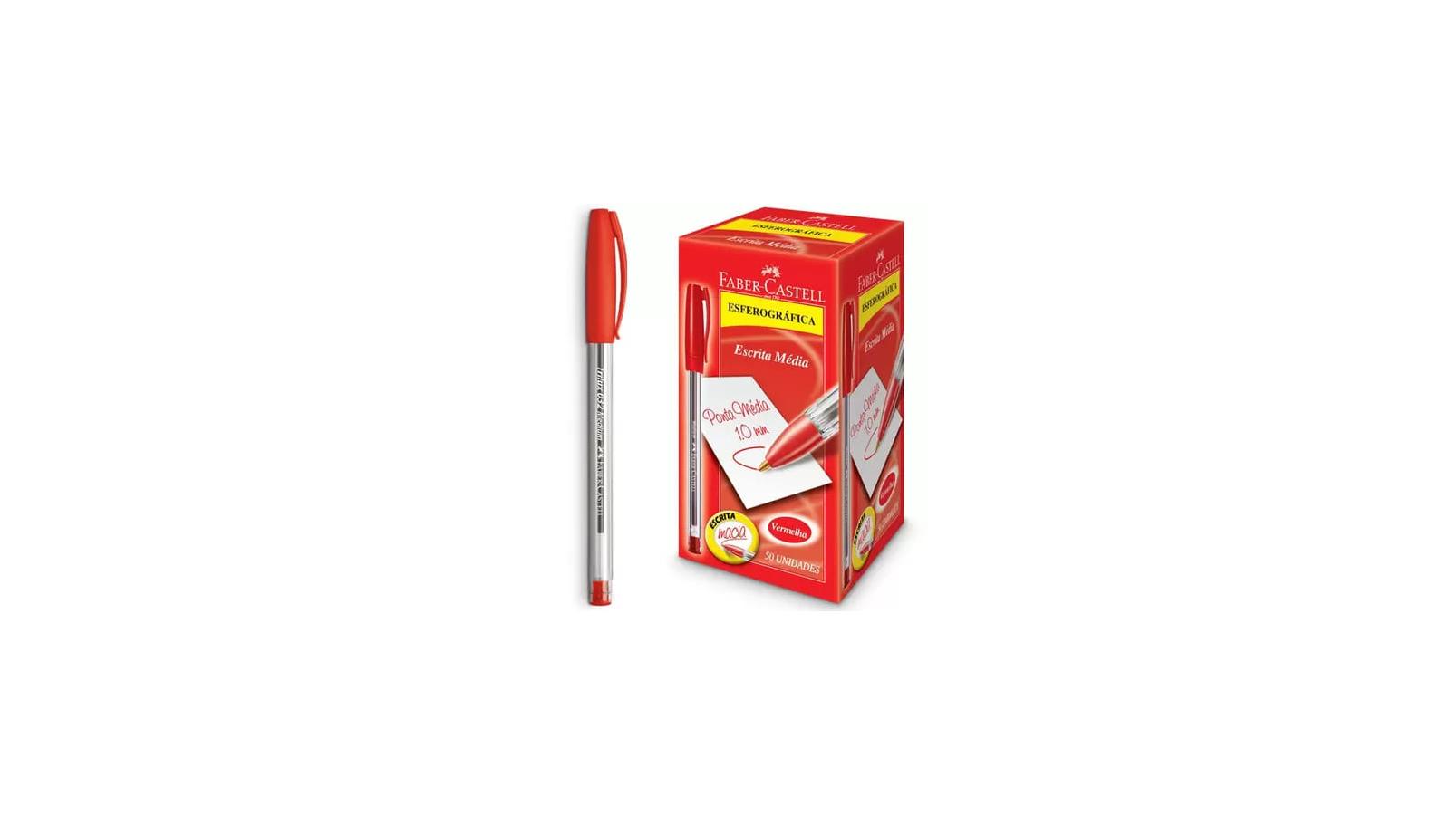 Produto: Caneta Faber Trilux Vermelha Cx/50