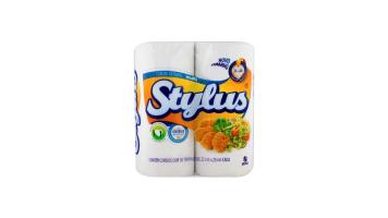 Papel Toalha Cozinha C/2 Rolos 20x22 Folha Dupla Stylus 2 Rolos C/50 Toalha