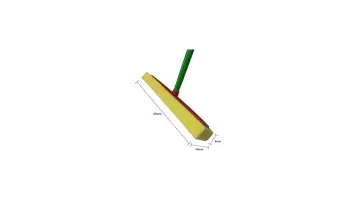 Rodo Espuma Amarela Plast Passa Cera Gigante Andrade- 573 Com Cabo