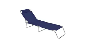 Cadeira Espreguiçadeira Aluminio Mor Azul  -2701
