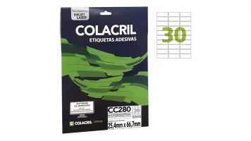 Etiqueta Comput 30 25,4x66,7 Colacril Cx/25 - Cc280