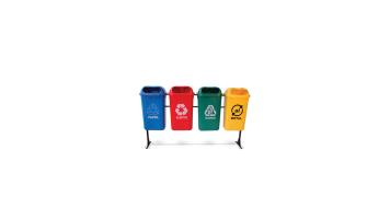 Lixeira Coleta Seletiva Kit 50l Plast Bralimpia - Ktlx50pl
