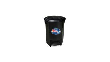 Lixeira 30l Pedal Oval Preta Arqplast - 25866