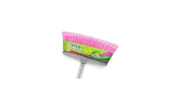 Vassoura Nylon Plast Duplo Varrido Duplas Com Cabo