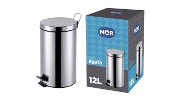 Lixeira Inox 12l C/pedal  Agata Mor - 8223