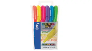 Marca Texto 6 Cores Lumicolor Pilot Unidade