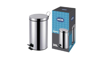 Lixeira Inox 30l C/pedal Agata Mor - 8225