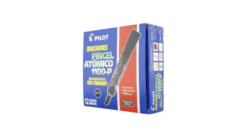 Marcador Perm Pincel Atomico Preto Pilot 1100 Cx/12 Recarreg