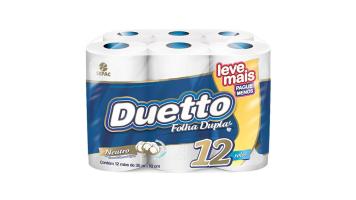 Papel Higienico Fl Dupla 30mt Duetto  Pct/12 Rolos
