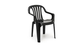 Cadeira Plast Poltrona Mor Preta