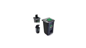 Lixeira 60l Click Arqplast Pedal/ Roda Preto -25752pm