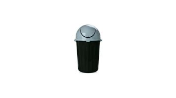 Lixeira 80l Basculante Preta Arquplast