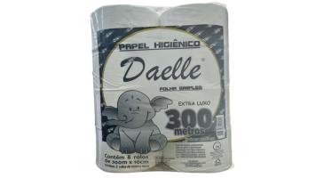 Papel Higienico Rolao 300mt 100% Cel Daelle Fd/8 Rolos 10cm