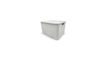 Caixa Organiz Rattan Branca 20l Arqplast - 25596